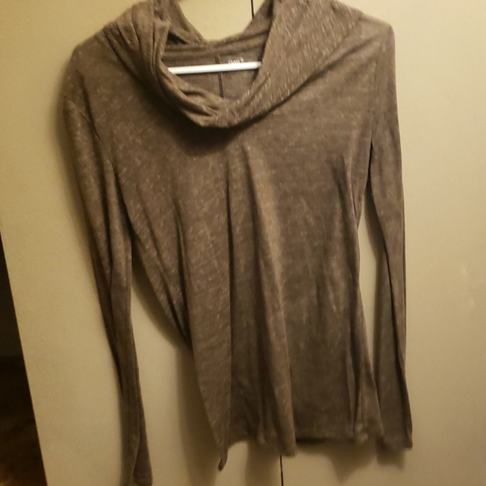 Long sleeved cowl neck top
